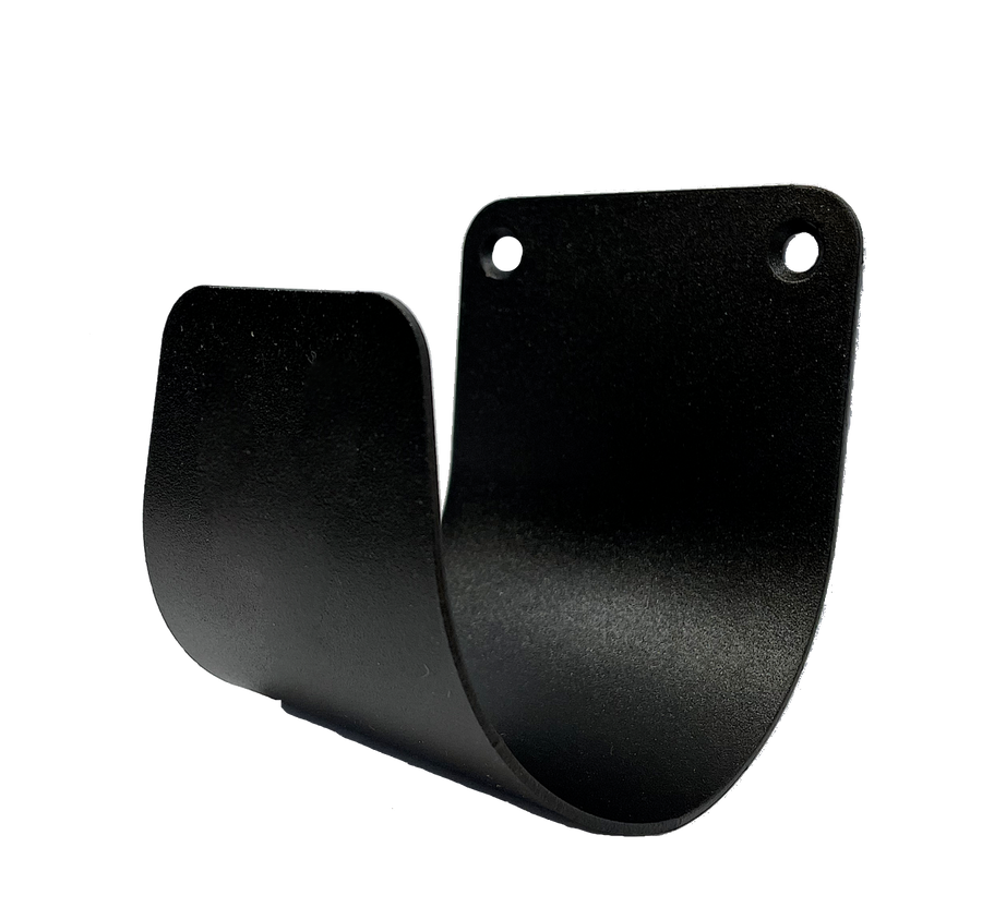 Sort kabelholder i metal til ladekabel