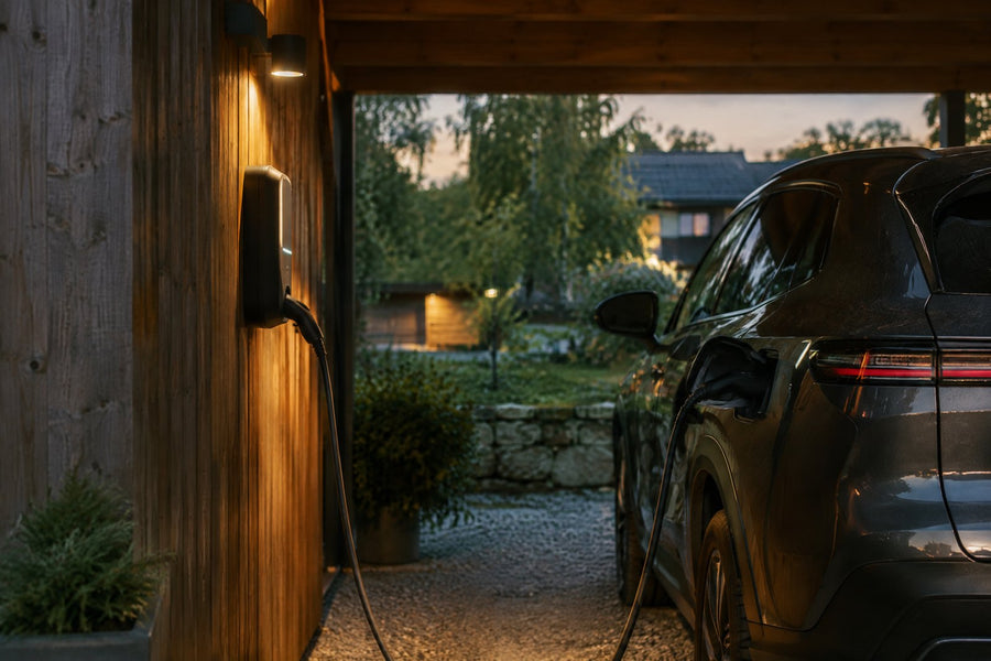 Batteri på 10 kWh og en elbil, ca. 45 km