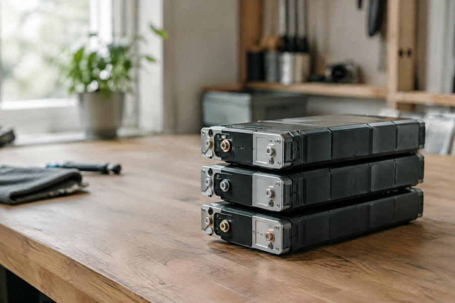 To batterier med teksterne LFP og NMC