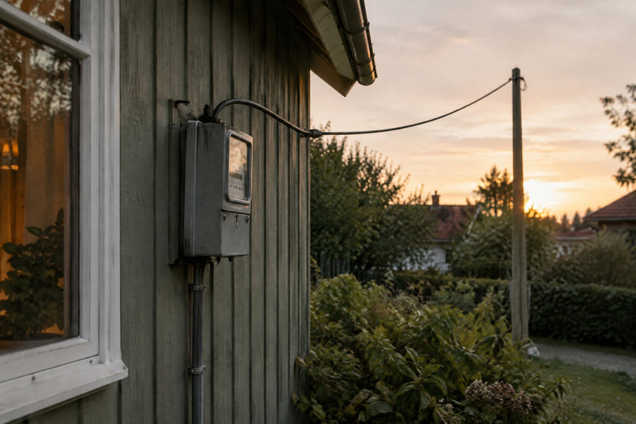 Hus, batteri og elnet: strøm brugt i huset er mere værd end solgt til nettet