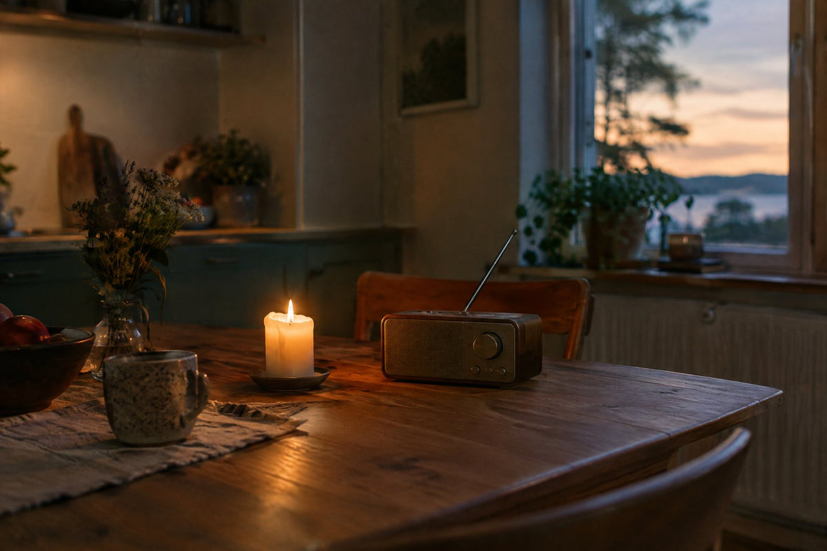 Et hus med et lyn, der symboliserer strømafbrud